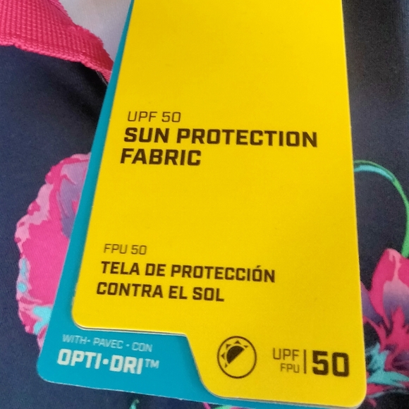 NWT Callaway Size Medium Sleeveless Pink Floral Navy Dress With Collar - Picture 9 of 10